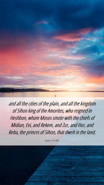 Picture 06 - Joshua 13:21 ASV Mobile Phone Wallpaper - and all the cities of the plain, and all the - Mobile Bible Verse Wallpaper