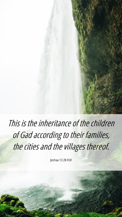 Picture 06 - Joshua 13:28 ASV Mobile Phone Wallpaper - This is the inheritance of the children of Gad - Mobile Bible Verse Wallpaper