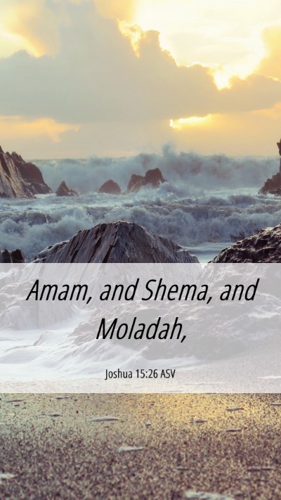 Picture 06 - Joshua 15:26 ASV Mobile Phone Wallpaper - Amam, and Shema, and - Mobile Bible Verse Wallpaper