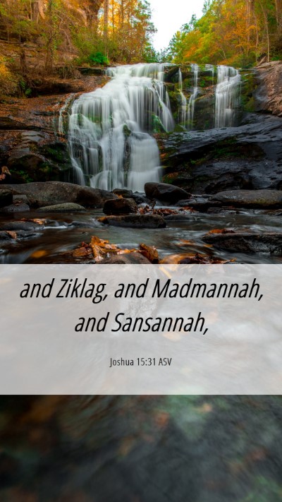 Picture 06 - Joshua 15:31 ASV Mobile Phone Wallpaper - and Ziklag, and Madmannah, and - Mobile Bible Verse Wallpaper