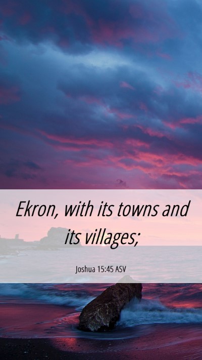 Picture 06 - Joshua 15:45 ASV Mobile Phone Wallpaper - Ekron, with its towns and its - Mobile Bible Verse Wallpaper