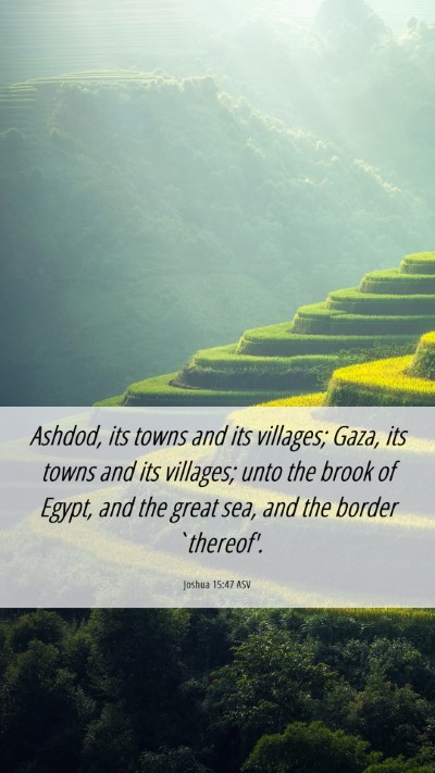 Picture 06 - Joshua 15:47 ASV Mobile Phone Wallpaper - Ashdod, its towns and its villages; Gaza, its - Mobile Bible Verse Wallpaper