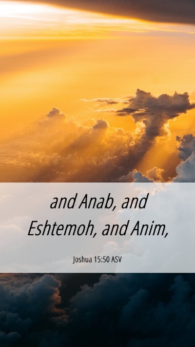 Picture 06 - Joshua 15:50 ASV Mobile Phone Wallpaper - and Anab, and Eshtemoh, and - Mobile Bible Verse Wallpaper