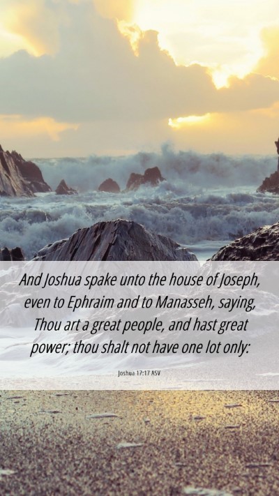 Picture 06 - Joshua 17:17 ASV Mobile Phone Wallpaper - And Joshua spake unto the house of Joseph, even - Mobile Bible Verse Wallpaper