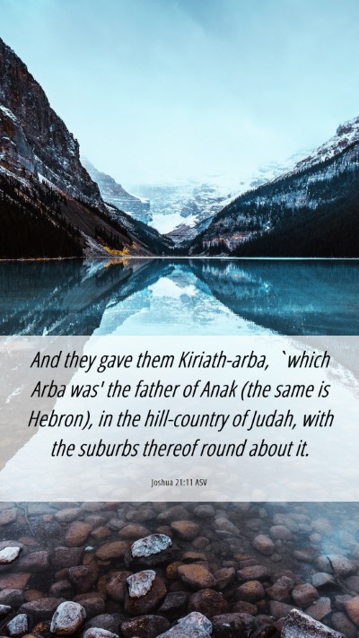 Picture 06 - Joshua 21:11 ASV Mobile Phone Wallpaper - And they gave them Kiriath-arba, `which Arba was' - Mobile Bible Verse Wallpaper
