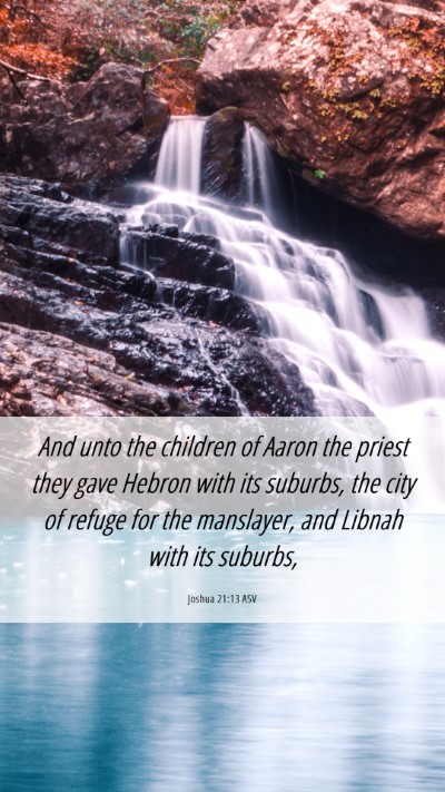 Picture 06 - Joshua 21:13 ASV Mobile Phone Wallpaper - And unto the children of Aaron the priest they - Mobile Bible Verse Wallpaper