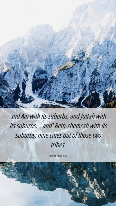 Picture 06 - Joshua 21:16 ASV Mobile Phone Wallpaper - and Ain with its suburbs, and Juttah with its - Mobile Bible Verse Wallpaper