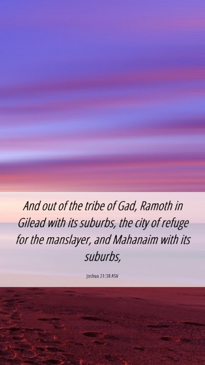 Picture 06 - Joshua 21:38 ASV Mobile Phone Wallpaper - And out of the tribe of Gad, Ramoth in Gilead - Mobile Bible Verse Wallpaper