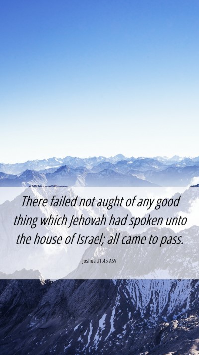 Picture 06 - Joshua 21:45 ASV Mobile Phone Wallpaper - There failed not aught of any good thing which - Mobile Bible Verse Wallpaper