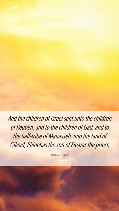 Picture 06 - Joshua 22:13 ASV Mobile Phone Wallpaper - And the children of Israel sent unto the children - Mobile Bible Verse Wallpaper