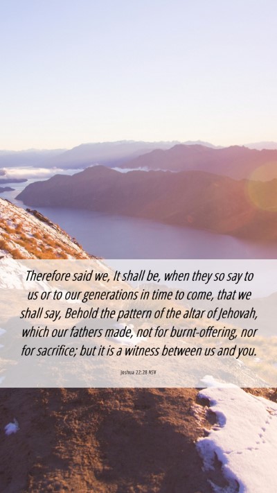 Picture 06 - Joshua 22:28 ASV Mobile Phone Wallpaper - Therefore said we, It shall be, when they so say - Mobile Bible Verse Wallpaper