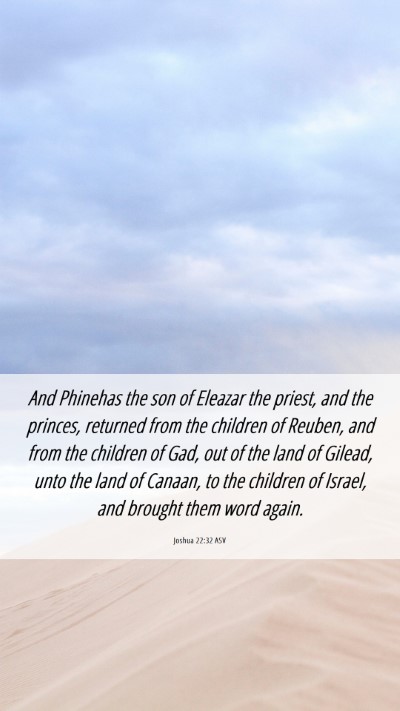Picture 06 - Joshua 22:32 ASV Mobile Phone Wallpaper - And Phinehas the son of Eleazar the priest, and - Mobile Bible Verse Wallpaper