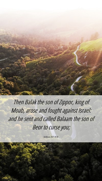 Picture 06 - Joshua 24:9 ASV Mobile Phone Wallpaper - Then Balak the son of Zippor, king of Moab, arose - Mobile Bible Verse Wallpaper