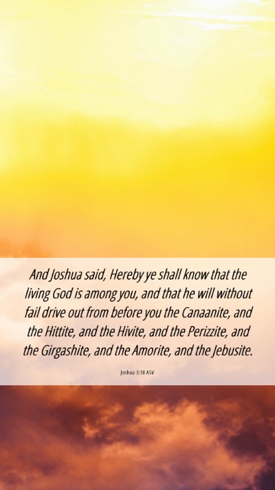 Picture 06 - Joshua 3:10 ASV Mobile Phone Wallpaper - And Joshua said, Hereby ye shall know that the - Mobile Bible Verse Wallpaper