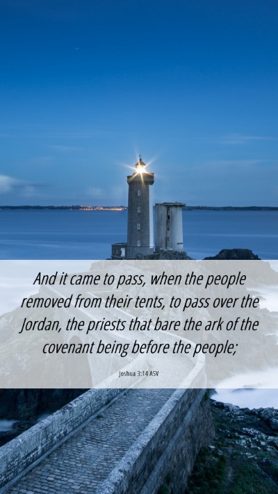 Picture 06 - Joshua 3:14 ASV Mobile Phone Wallpaper - And it came to pass, when the people removed from - Mobile Bible Verse Wallpaper