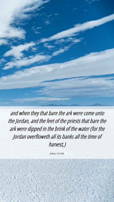 Picture 06 - Joshua 3:15 ASV Mobile Phone Wallpaper - and when they that bare the ark were come unto - Mobile Bible Verse Wallpaper