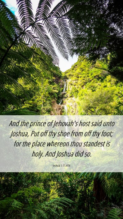 Picture 06 - Joshua 5:15 ASV Mobile Phone Wallpaper - And the prince of Jehovah's host said unto - Mobile Bible Verse Wallpaper