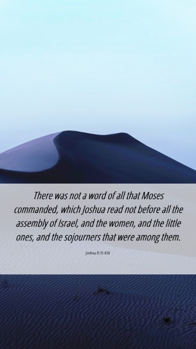 Picture 06 - Joshua 8:35 ASV Mobile Phone Wallpaper - There was not a word of all that Moses commanded, - Mobile Bible Verse Wallpaper