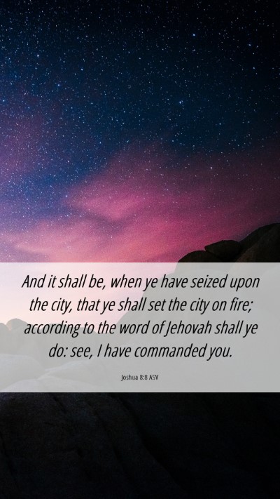 Picture 06 - Joshua 8:8 ASV Mobile Phone Wallpaper - And it shall be, when ye have seized upon the - Mobile Bible Verse Wallpaper