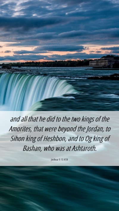Picture 06 - Joshua 9:10 ASV Mobile Phone Wallpaper - and all that he did to the two kings of the - Mobile Bible Verse Wallpaper