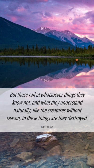 Picture 06 - Jude 1:10 ASV Mobile Phone Wallpaper - But these rail at whatsoever things they know - Mobile Bible Verse Wallpaper