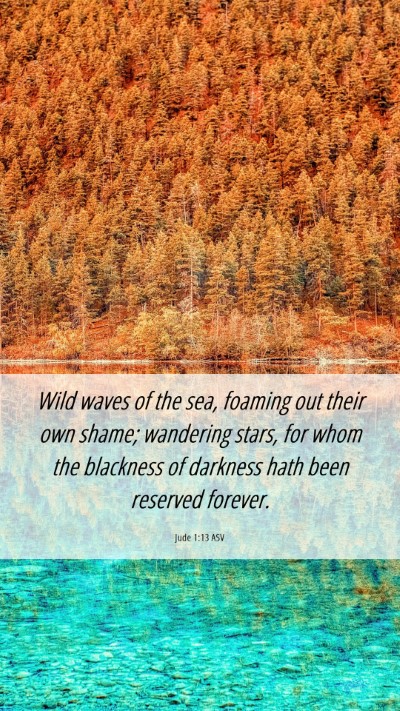 Picture 06 - Jude 1:13 ASV Mobile Phone Wallpaper - Wild waves of the sea, foaming out their own - Mobile Bible Verse Wallpaper