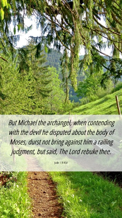 Picture 06 - Jude 1:9 ASV Mobile Phone Wallpaper - But Michael the archangel, when contending with - Mobile Bible Verse Wallpaper