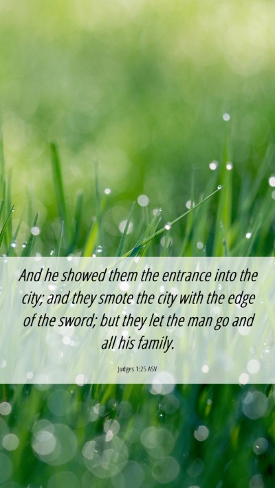Picture 06 - Judges 1:25 ASV Mobile Phone Wallpaper - And he showed them the entrance into the city; - Mobile Bible Verse Wallpaper