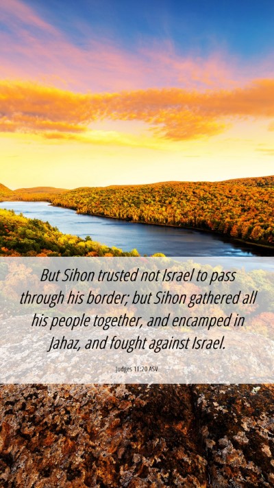 Picture 06 - Judges 11:20 ASV Mobile Phone Wallpaper - But Sihon trusted not Israel to pass through his - Mobile Bible Verse Wallpaper