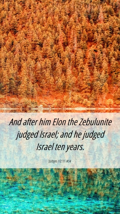 Picture 06 - Judges 12:11 ASV Mobile Phone Wallpaper - And after him Elon the Zebulunite judged Israel; - Mobile Bible Verse Wallpaper