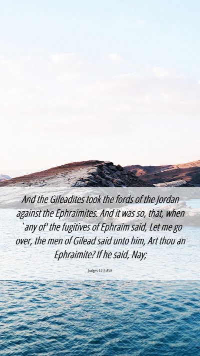 Picture 06 - Judges 12:5 ASV Mobile Phone Wallpaper - And the Gileadites took the fords of the Jordan - Mobile Bible Verse Wallpaper