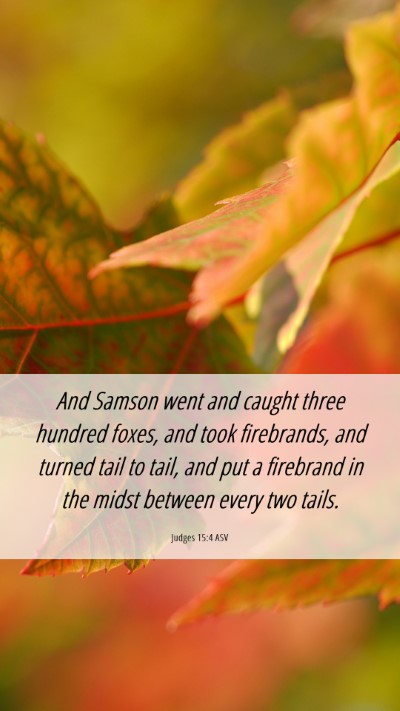 Picture 06 - Judges 15:4 ASV Mobile Phone Wallpaper - And Samson went and caught three hundred foxes, - Mobile Bible Verse Wallpaper