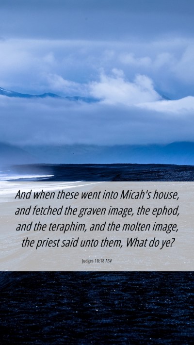 Picture 06 - Judges 18:18 ASV Mobile Phone Wallpaper - And when these went into Micah's house, and - Mobile Bible Verse Wallpaper
