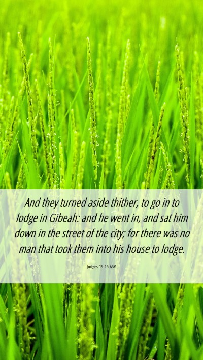Picture 06 - Judges 19:15 ASV Mobile Phone Wallpaper - And they turned aside thither, to go in to lodge - Mobile Bible Verse Wallpaper