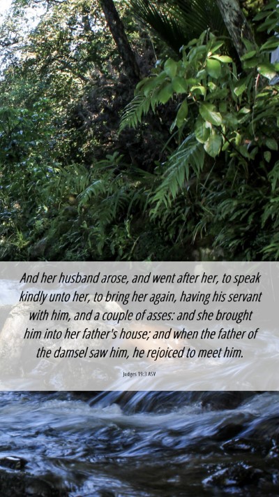 Picture 06 - Judges 19:3 ASV Mobile Phone Wallpaper - And her husband arose, and went after her, to - Mobile Bible Verse Wallpaper