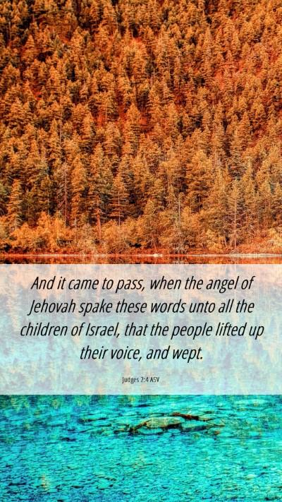Picture 06 - Judges 2:4 ASV Mobile Phone Wallpaper - And it came to pass, when the angel of Jehovah - Mobile Bible Verse Wallpaper