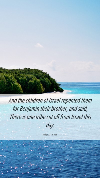Picture 06 - Judges 21:6 ASV Mobile Phone Wallpaper - And the children of Israel repented them for - Mobile Bible Verse Wallpaper