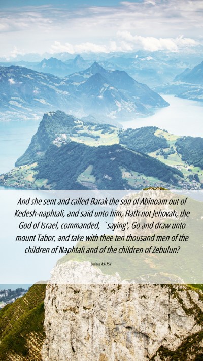 Picture 06 - Judges 4:6 ASV Mobile Phone Wallpaper - And she sent and called Barak the son of Abinoam - Mobile Bible Verse Wallpaper