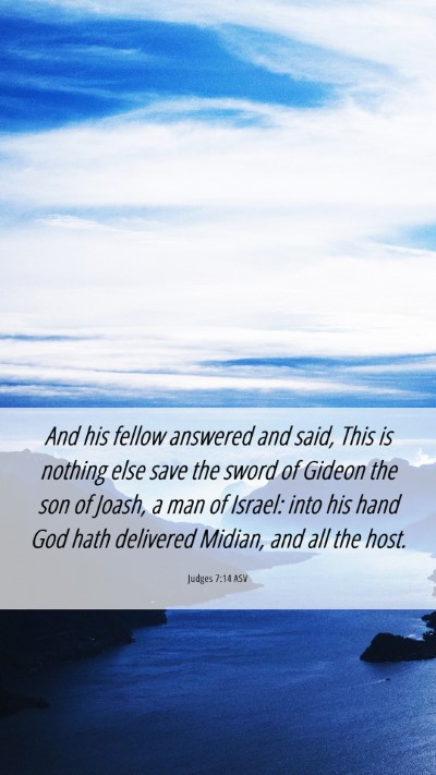Picture 06 - Judges 7:14 ASV Mobile Phone Wallpaper - And his fellow answered and said, This is nothing - Mobile Bible Verse Wallpaper