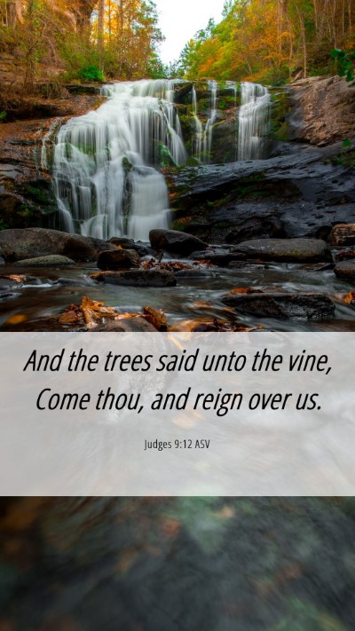 Picture 06 - Judges 9:12 ASV Mobile Phone Wallpaper - And the trees said unto the vine, Come thou, and - Mobile Bible Verse Wallpaper
