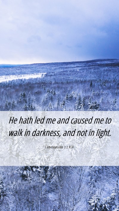 Picture 06 - Lamentations 3:2 ASV Mobile Phone Wallpaper - He hath led me and caused me to walk in darkness, - Mobile Bible Verse Wallpaper