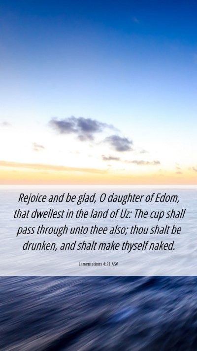Picture 06 - Lamentations 4:21 ASV Mobile Phone Wallpaper - Rejoice and be glad, O daughter of Edom, that - Mobile Bible Verse Wallpaper