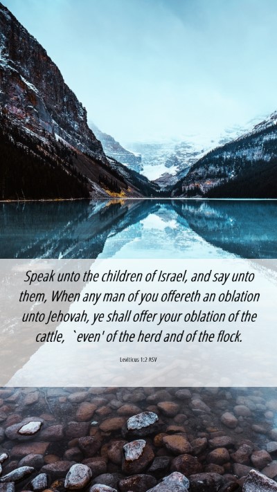 Picture 06 - Leviticus 1:2 ASV Mobile Phone Wallpaper - Speak unto the children of Israel, and say unto - Mobile Bible Verse Wallpaper