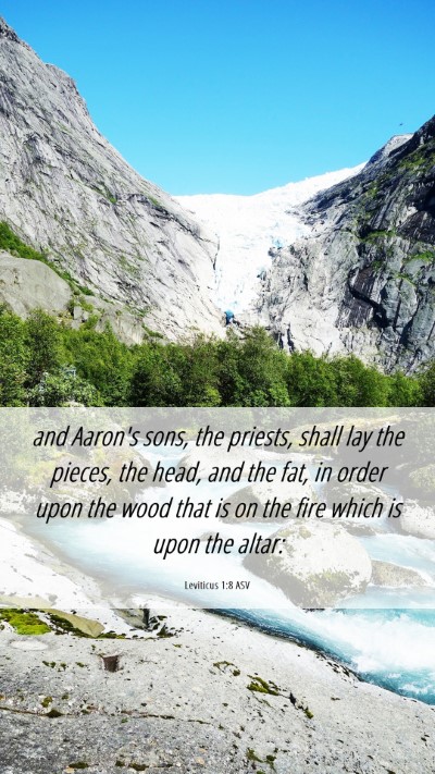 Picture 06 - Leviticus 1:8 ASV Mobile Phone Wallpaper - and Aaron's sons, the priests, shall lay the - Mobile Bible Verse Wallpaper