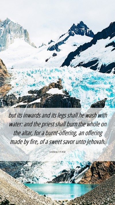 Picture 06 - Leviticus 1:9 ASV Mobile Phone Wallpaper - but its inwards and its legs shall he wash with - Mobile Bible Verse Wallpaper