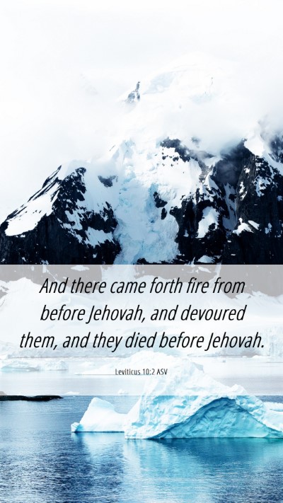 Picture 06 - Leviticus 10:2 ASV Mobile Phone Wallpaper - And there came forth fire from before Jehovah, - Mobile Bible Verse Wallpaper