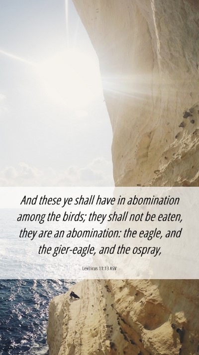 Picture 06 - Leviticus 11:13 ASV Mobile Phone Wallpaper - And these ye shall have in abomination among the - Mobile Bible Verse Wallpaper
