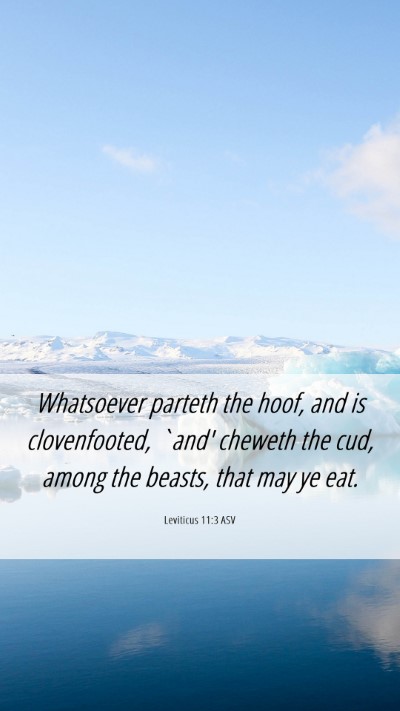 Picture 06 - Leviticus 11:3 ASV Mobile Phone Wallpaper - Whatsoever parteth the hoof, and is clovenfooted, - Mobile Bible Verse Wallpaper