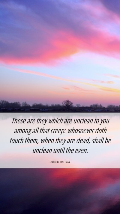 Picture 06 - Leviticus 11:31 ASV Mobile Phone Wallpaper - These are they which are unclean to you among all - Mobile Bible Verse Wallpaper