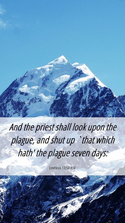 Picture 06 - Leviticus 13:50 ASV Mobile Phone Wallpaper - And the priest shall look upon the plague, and - Mobile Bible Verse Wallpaper
